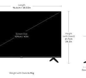 Acer 109 cm (43 inches) Advanced I Series 4K Ultra HD Smart LED Google TV AR43GR2851UDFL (Black) Amazon.in Electronics